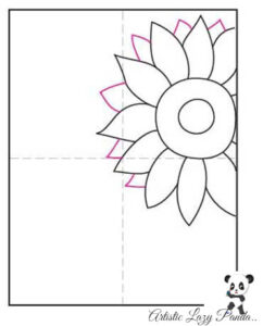 how to draw sunflower
