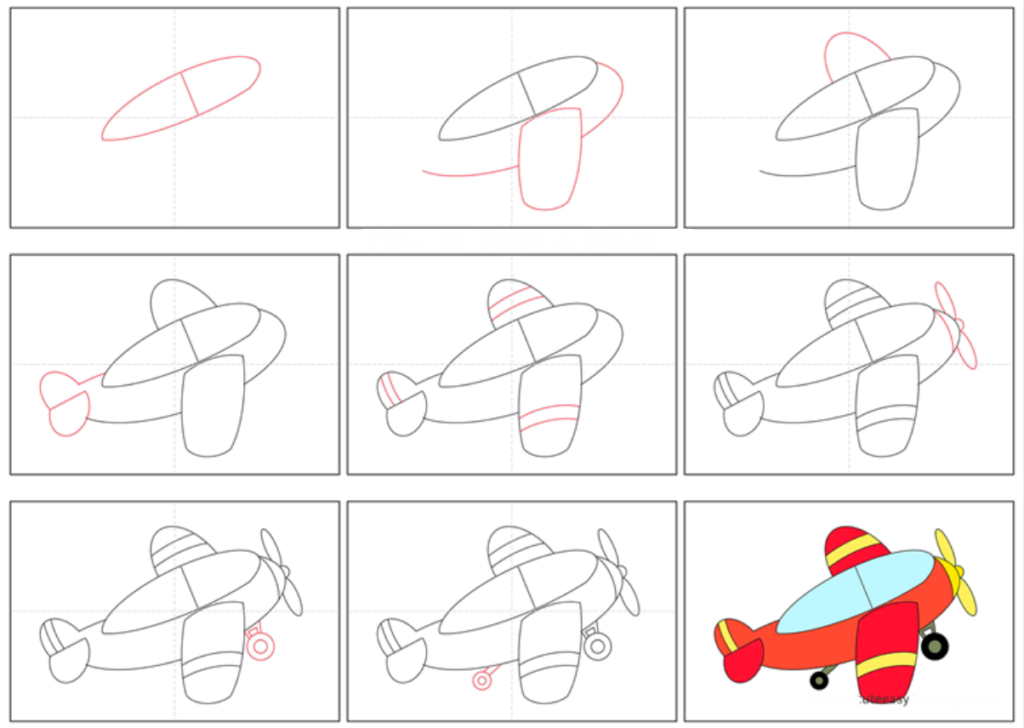 How to draw airplane