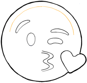 Draw Kiss emoji