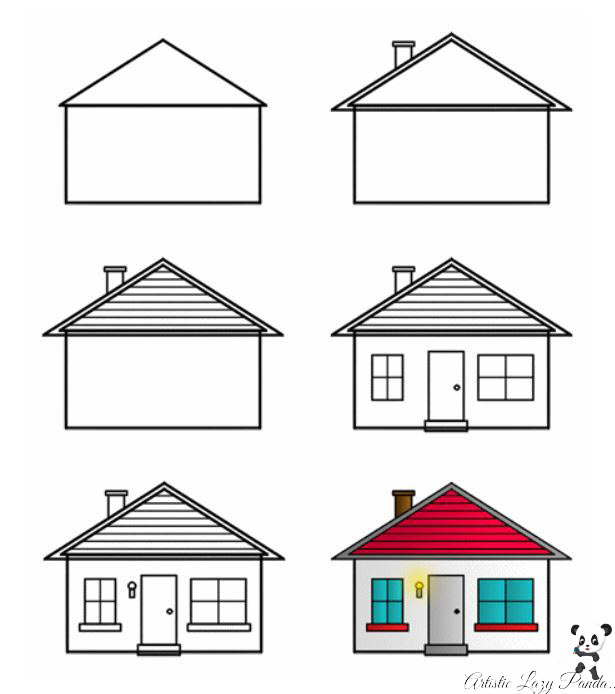How to draw house