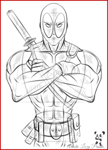 How to draw Deadpool