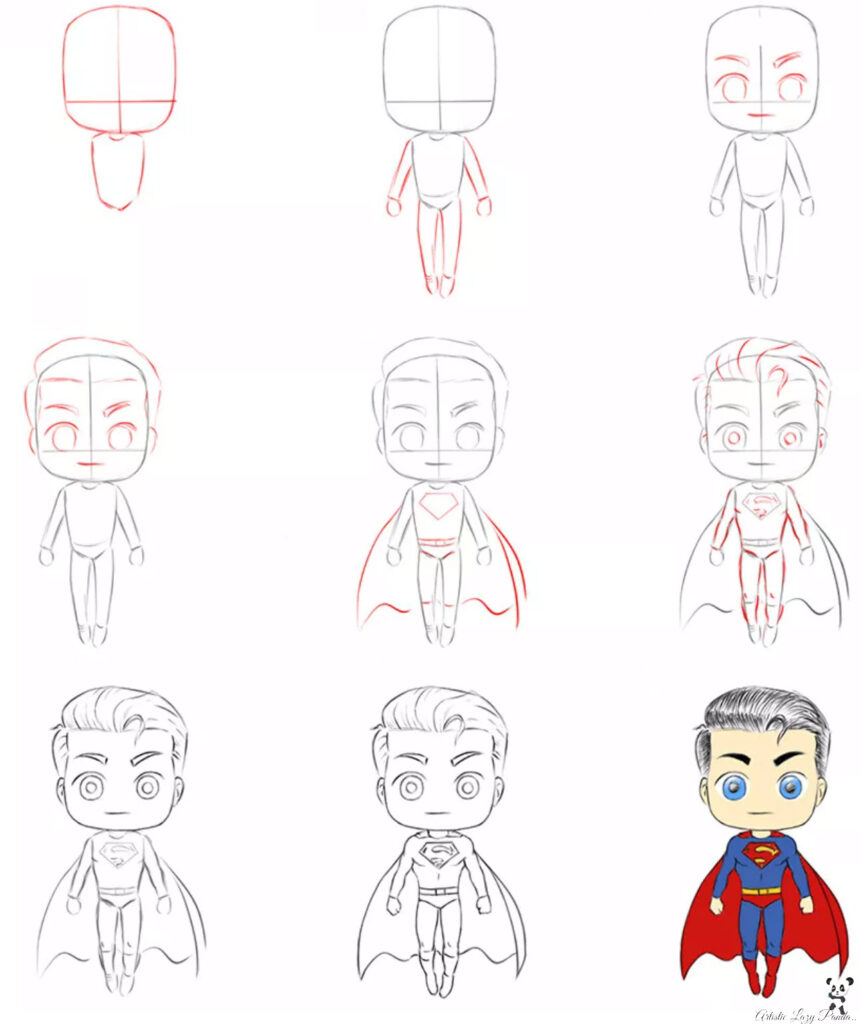How to draw Superman